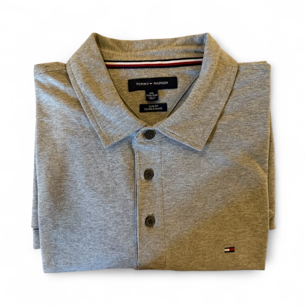 Tommy Hilfiger Men's Polo Slim Fit in Heather Gray
